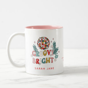 Retro Weihnachten Zweifarbige Tasse
