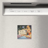 Retro Weihnachts-Button auf Magnet (In Situ (Geschirrspüler))