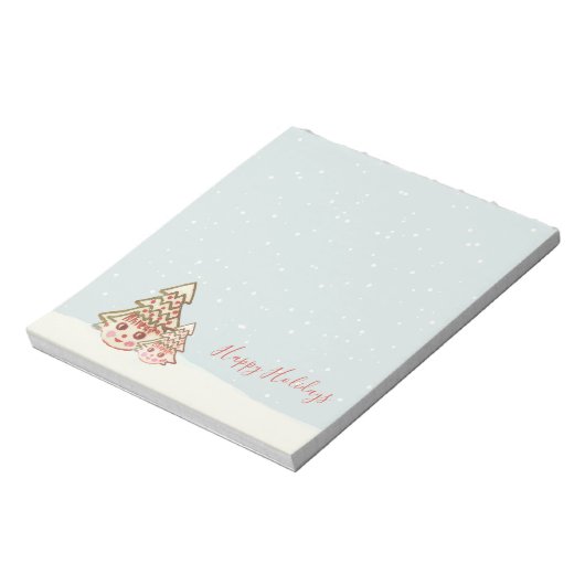 Retro Weihnachts-Cookie Trees Notepad Notizblock (Rotiert)