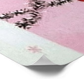 Retro Weihnachts-Dame Holiday Poster (Ecke)