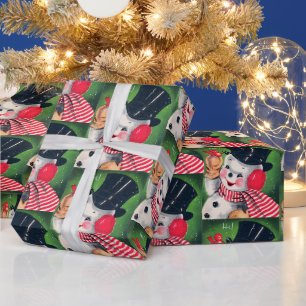 Retro-Weihnachts-Feiertag Schneemann-Party-Geschen Geschenkpapier