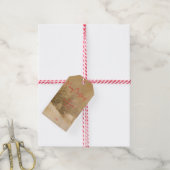 Retro Weihnachts-Foto Geschenkanhänger (Mit Garn)