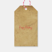 Retro Weihnachts-Großschrift Geschenkanhänger (Rückseite)