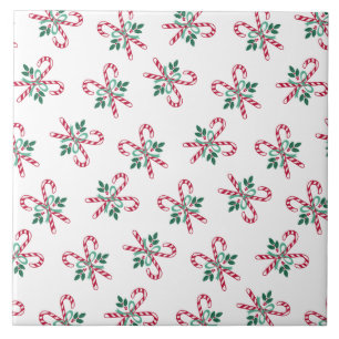 retro-Weihnachts-Kandiszucker Fliese