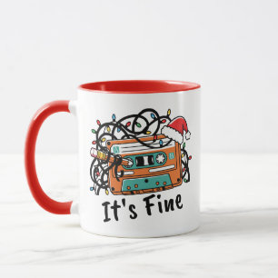 Retro-Weihnachts-Kassette Tasse