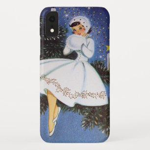 Retro-Weihnachts-Lady im Vintage-Stil Case-Mate iPhone Hülle