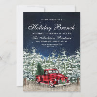 Retro-Weihnachts-Landwirtschafts-LKW-Wald-Feiertag