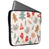 Retro Weihnachts Lebkuchen Muster. Laptopschutzhülle (Vorne Rechts)