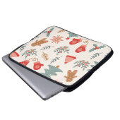 Retro Weihnachts Lebkuchen Muster. Laptopschutzhülle (Vorne Knopf)