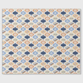 Retro Weihnachts Luxus Geschenkpapier (Flach)