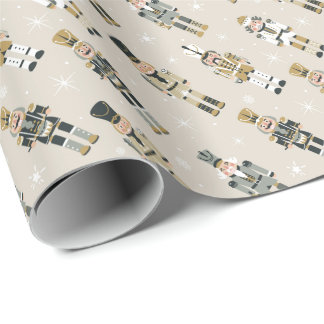 Retro-Weihnachts-Nussknacker Geschenkpapier