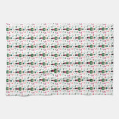 Retro Weihnachts-Nutcracker-Ornamente Geschirrtuch (Horizontal)