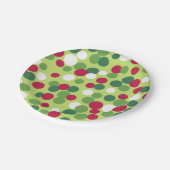 Retro Weihnachts-Party Dots Paper Teller (Schrägansicht)