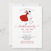 Retro Weihnachts-Party Einladung (Rückseite)