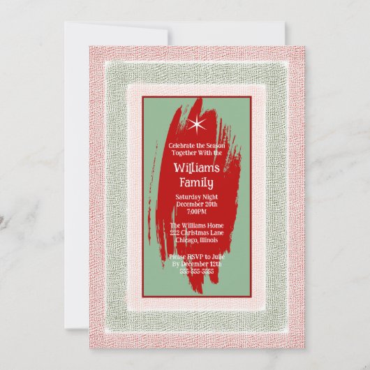 Retro Weihnachts Party Urlaub Digitale Einladung (Vorderseite)