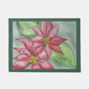 Retro-Weihnachts-Poinsettien-Türmatte Fußmatte