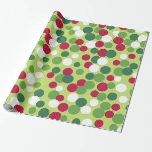 Retro-Weihnachts-Punkte-Geschenkpapier Geschenkpapier