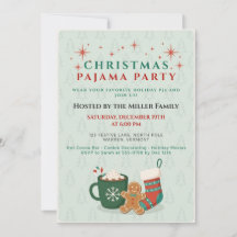 Retro-Weihnachts-Pyjama-Party-Heiße-Schokolade-Ein
