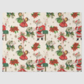 Retro-Weihnachts-Tissue-Papier Seidenpapier (Vorderseite)