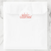 Retro-Weihnachts-Typografie Runder Aufkleber (Tasche)
