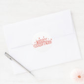 Retro-Weihnachts-Typografie Runder Aufkleber (Umschlag)