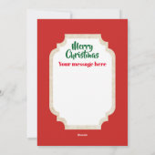 Retro Weihnachts Weihnachtsgeschenk Karte (Rückseite)