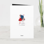 Retro Weihnachts-Weihnachtskarte Ehefrau hinzufüge Feiertagskarte (Rückseite)