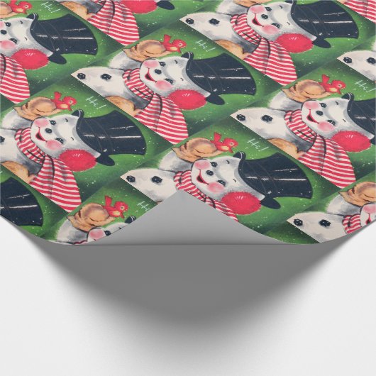 Retro Weihnachts-Weihnachtsschneemann-Party Geschenkpapier (Ecke)