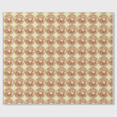 Retro-Weihnachts-Wrap-Papier mit Weihnachtsmann-Mo Geschenkpapier (Flach)