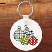 Retro Weihnachtsbälle T - Shirt und Geschenke Schlüsselanhänger (Vorderseite)