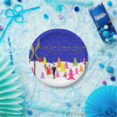 Retro Weihnachtsbaum-Bauernhof-Papier-Teller Pappteller (Party)