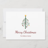 Retro Weihnachtsbaum Festive Red Feiertagskarte (Vorderseite)