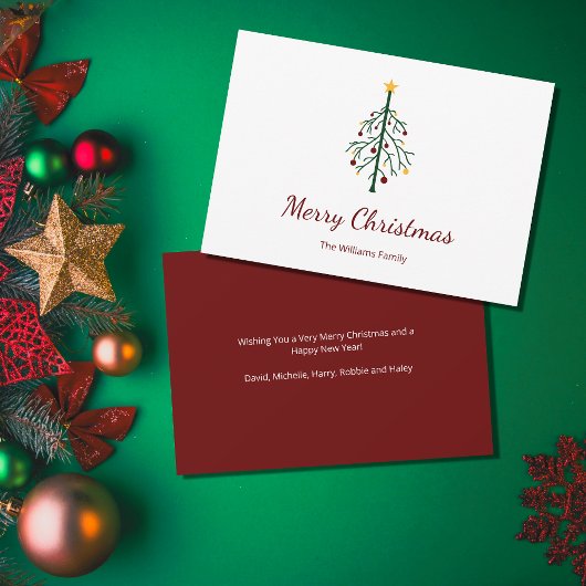 Retro Weihnachtsbaum Festive Red Feiertagskarte