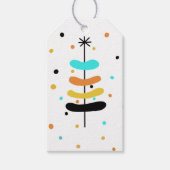 Retro Weihnachtsbaum Geschenktasten Geschenkanhänger (Vorderseite)