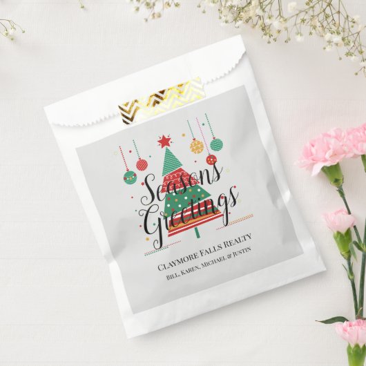 Retro Weihnachtsbaum individuell anpassbar Geschenktütchen (Versiegelt)