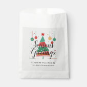Retro Weihnachtsbaum individuell anpassbar Geschenktütchen (Vorderseite)