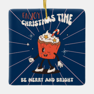 Retro-Weihnachtsbaum-Keks-Ornament Keramikornament