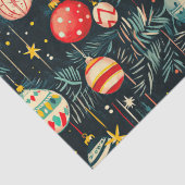 Retro-Weihnachtsbaum-Ornamente Seidenpapier (Detail)