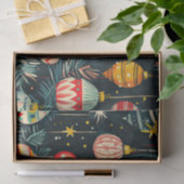 Retro-Weihnachtsbaum-Ornamente Seidenpapier (Geschenk)