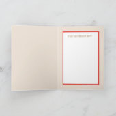 Retro-Weihnachtsbaum-Rentier hinzufügen Stimmung Feiertagskarte (Innenseite)