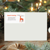 Retro Weihnachtsbaum-Rücksendeadresse Adressaufkleber