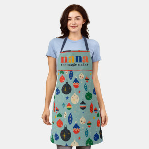 Retro-Weihnachtsbaum-Schmuck Nana-Weihnachtsküche Schürze