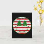 Retro Weihnachtsbaum Smile Face Xmas Damen Teens Karte (Gelbe Blume)