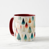 Retro-Weihnachtsbaum-Tasse Tasse (Vorderseite Links)