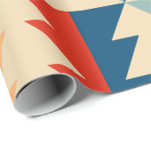 Retro Weihnachtsbaum Wrapping Paper Geschenkpapier (Rolleneckpunkt)