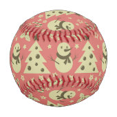 Retro Weihnachtsbäume Heilige Beerenstrasse Baseball (Vorderseite)