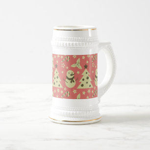 Retro Weihnachtsbäume Heilige Beerenstrasse Bierglas