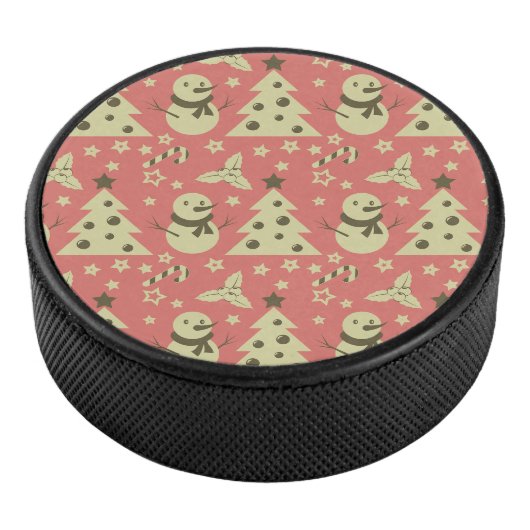 Retro Weihnachtsbäume Heilige Beerenstrasse Eishockey Puck (3/4)