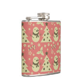 Retro Weihnachtsbäume Heilige Beerenstrasse Flachmann (Rechts)