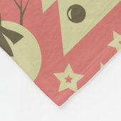 Retro Weihnachtsbäume Heilige Beerenstrasse Fleecedecke (Ecke)